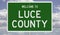 Road sign for Luce County