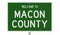 Road sign for Macon County