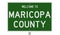 Road sign for Maricopa County