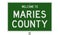 Road sign for Maries County