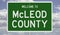 Road sign for McLeod County