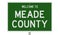 Road sign for Meade County