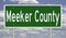 Road sign for Meeker County