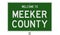 Road sign for Meeker County