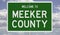 Road sign for Meeker County