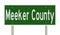 Road sign for Meeker County