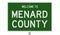 Road sign for Menard County