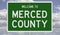 Road sign for Merced County