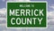 Road sign for Merrick County