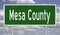 Road sign for Mesa County