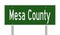 Road sign for Mesa County