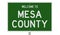 Road sign for Mesa County