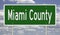 Road sign for Miami County