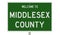 Road sign for Middlesex County