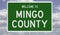 Road sign for Mingo County