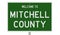 Road sign for Mitchell County