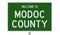 Road sign for Modoc County