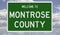 Road sign for Montrose County