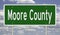 Road sign for Moore County