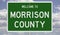 Road sign for Morrison County