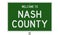 Road sign for Nash County