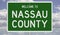 Road sign for Nassau County