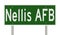 Road sign for Nellis Air Force Base in Nevada