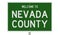 Road sign for Nevada County