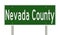 Road sign for Nevada County