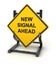 Road sign - new signal ahead