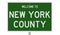 Road sign for New York County