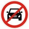 Road sign, no entry for motor vehicles, eps.