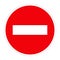 Road sign NO ENTRY FOR VEHICULAR TRAFFIC on white, illustration