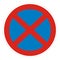 Road sign, no stopping and parking, vector icon