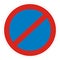 Road sign, no stopping and parking, vector icon