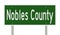 Road sign for Nobles County
