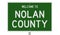 Road sign for Nolan County