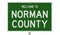 Road sign for Norman County