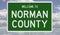 Road sign for Norman County
