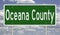 Road sign for Oceana County