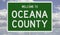Road sign for Oceana County