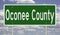 Road sign for Oconee County