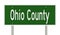 Road sign for Ohio County