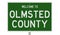 Road sign for Olmsted County