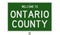 Road sign for Ontario County