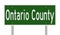 Road sign for Ontario County