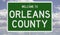 Road sign for Orleans County