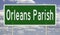 Road sign for Orleans Parish