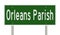 Road sign for Orleans Parish