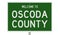 Road sign for Oscoda County